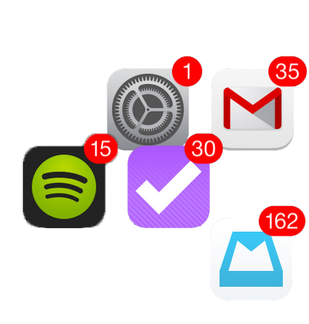 Various notification icons